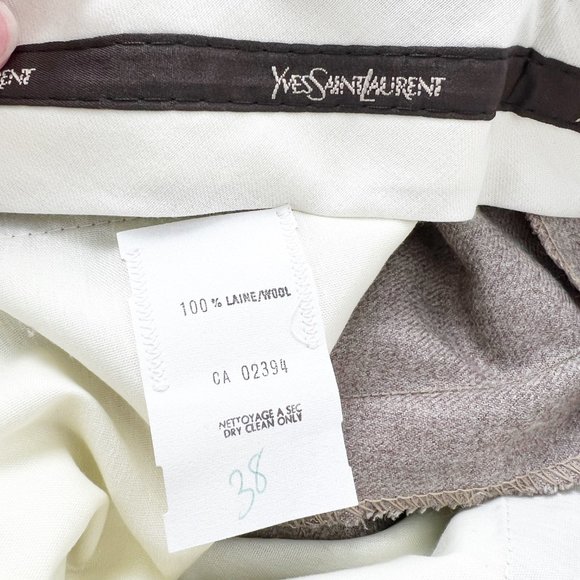 New YSL Yves Saint Laurent Wool Trouser Pants Suit Wedding Guest Work Formal 38 - Picture 3 of 12